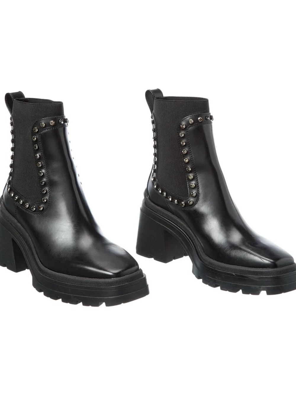 Jimmy Choo Veronique Black Studded Ankle Boots Women’s EU 38.5